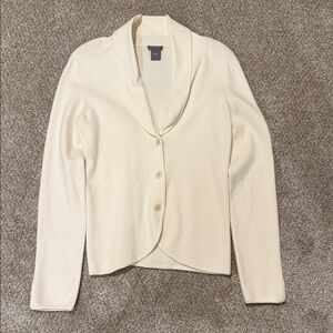 Ann Taylor Cream Cardigan Sweater